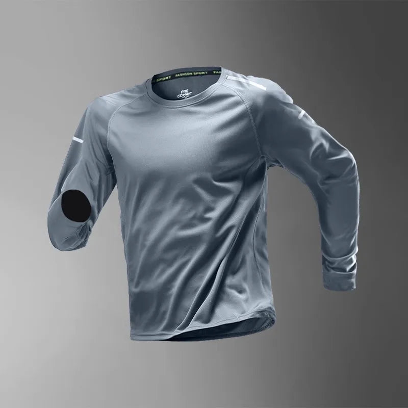 Men's Running Quick-drying Clothes Long Sleeve Running Training Fitness Morning Sports Cycling Mountaineering Men Clothes Tops