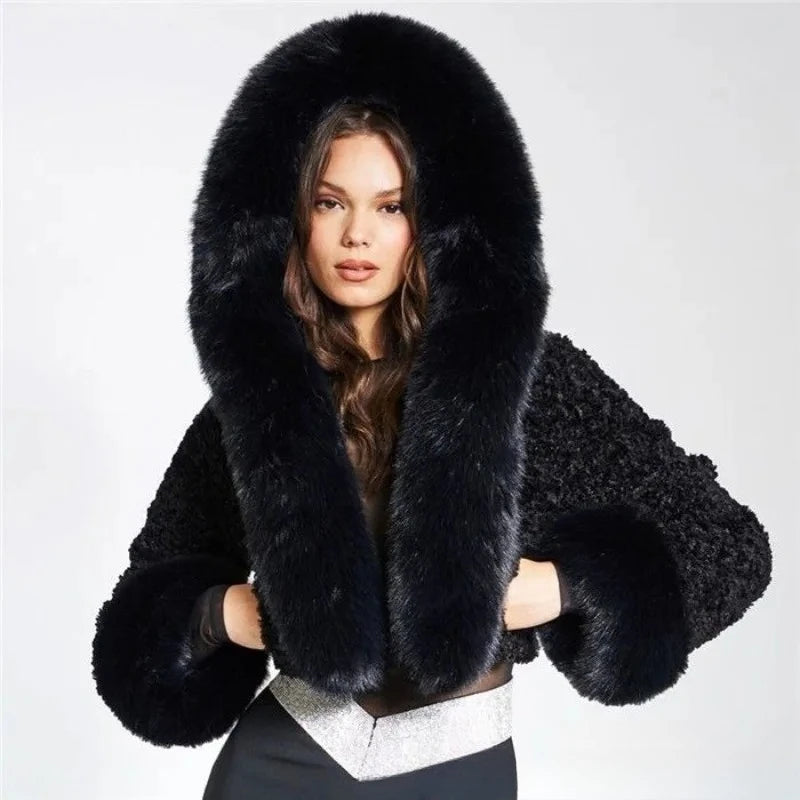 Shpmishal  Autumn and Winter Fashion New Warm Jacket New Hooded Solid Color Loose Casual Coat Female Clothes