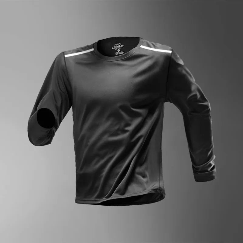 Men's Running Quick-drying Clothes Long Sleeve Running Training Fitness Morning Sports Cycling Mountaineering Men Clothes Tops