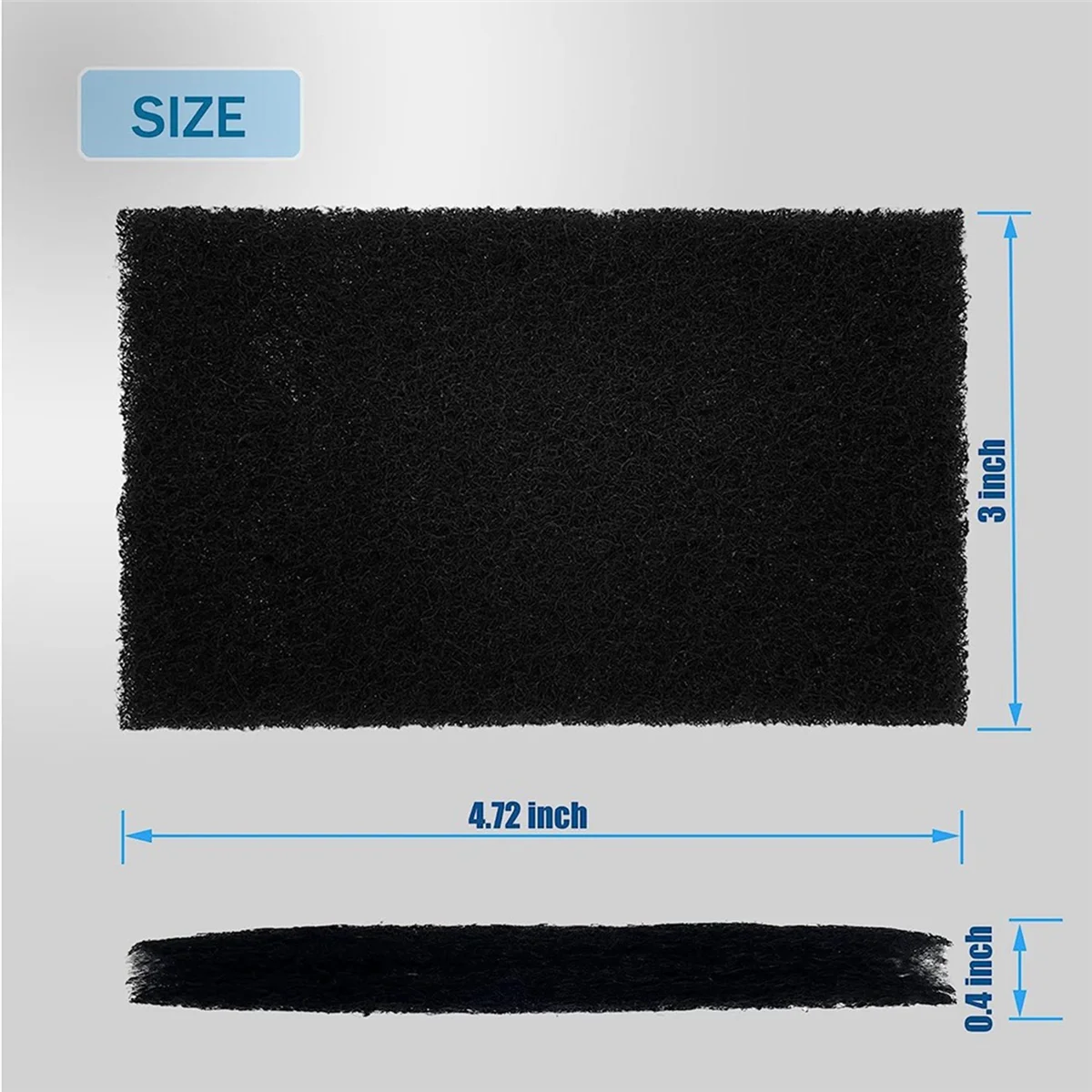 A51T 12Pack Trash Can Absorbing Filters, Activated Charcoal Purifying Deodorizer for Trash Cans, Compost Buckets-Rectangle